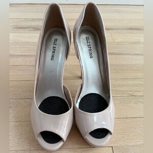 Call It Spring Cream Peep Toe Heels